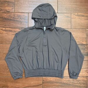 Rae Mode Taupe Crop Hoodie Pull Over Shirt Size Large